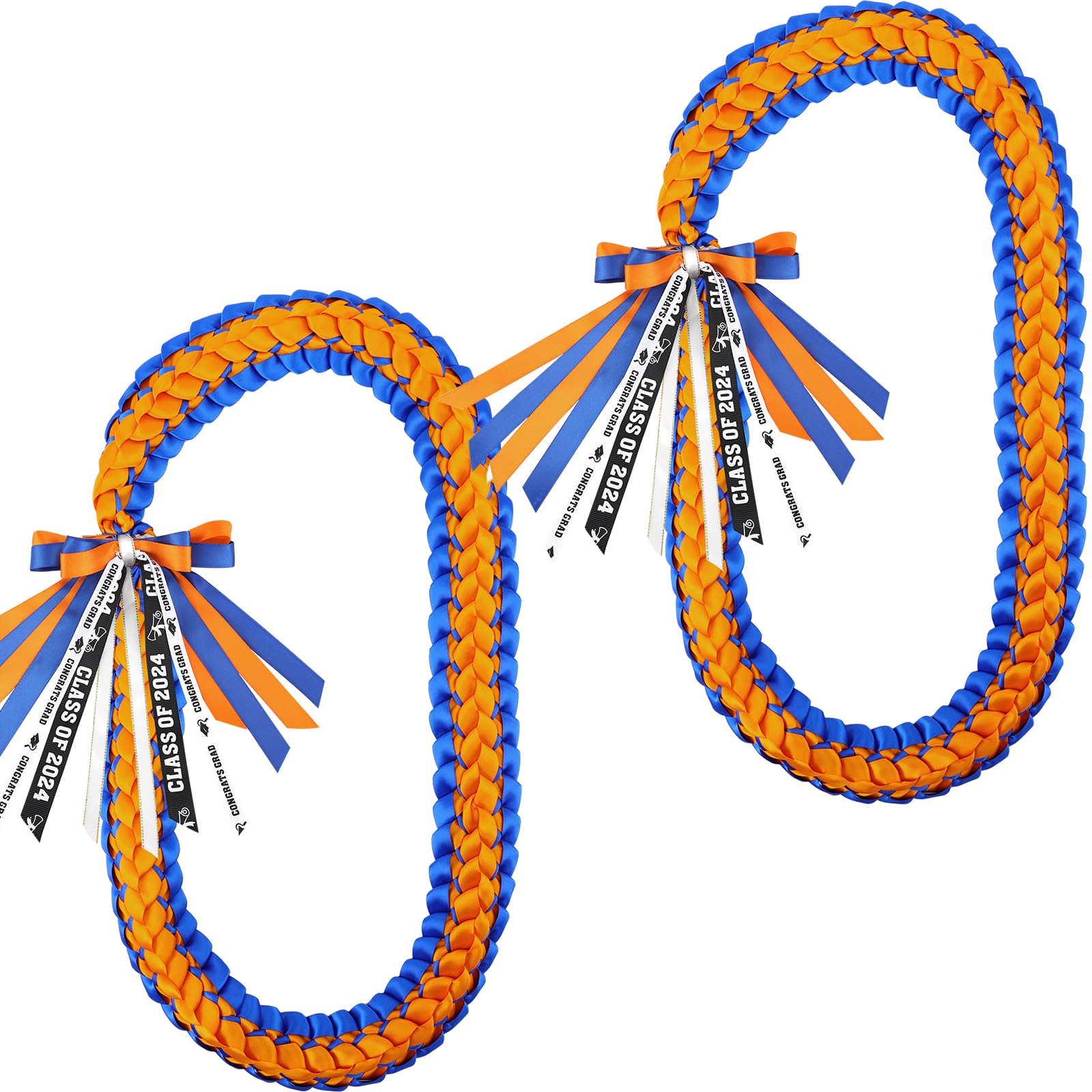 Graduation Leis 2024 Graduation Ribbon Lei graduation necklace Graduation Leis Class of 2024 Graduation gift Braided necklace for men and women party accessories