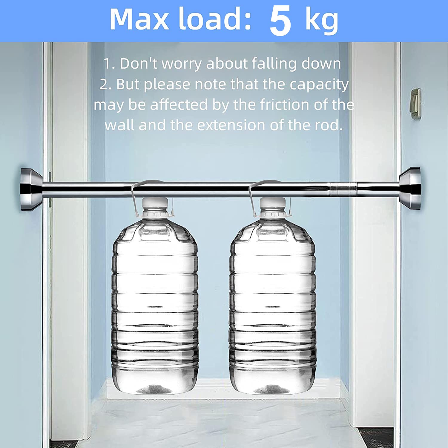 Barra Cortinas Barra Cortina Ducha Sin Taladro Barra Ducha Extensible Barra Cortina Baño Telescópica Barra De Ducha Para Baño,Dormitorio,Ventana(73-145cm/1 Pieza Barras De Ducha Sin Taladrar