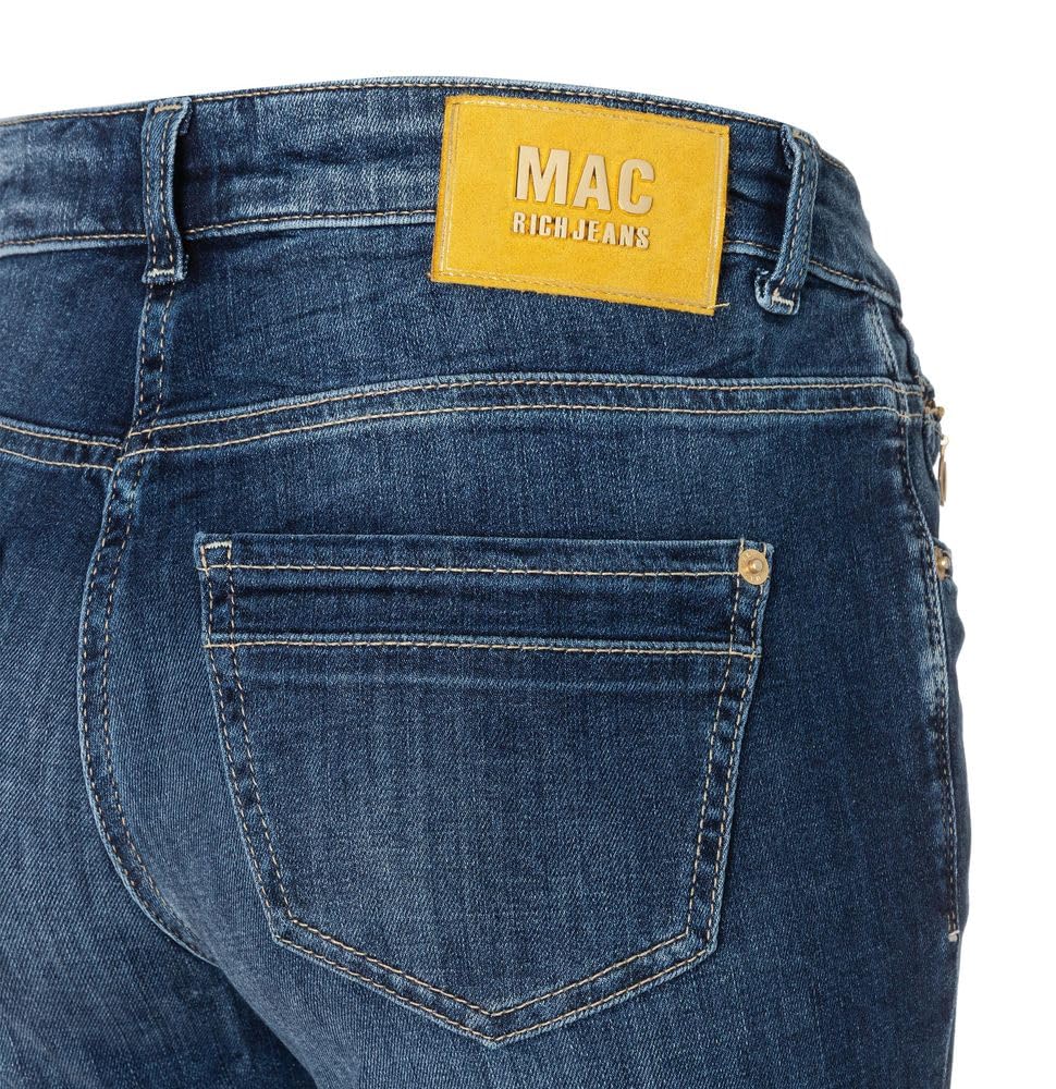 Mac - Damen 5-Pocket Jeans, Rich Slim (5755-90-0389L), Größe:W40, Länge:L28, Farbe:Dark blu net wash (D671)