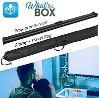 Vista 2 de Pyle 50" Inch Portable Projector Screen - Portable Floor Standing, Manual Retractable Pull-Out Style, Mobile Movie Screen, Home Theater Cinema