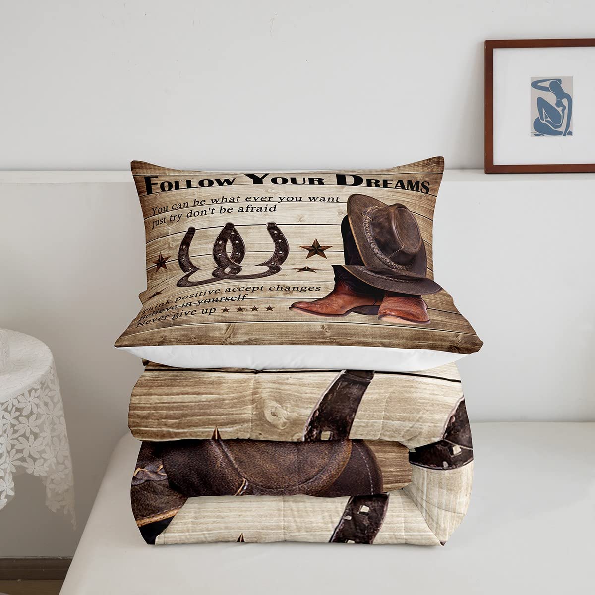 Set Di Biancheria Da Letto Per Bambini, Motivo Cowboy Occidentale, Per