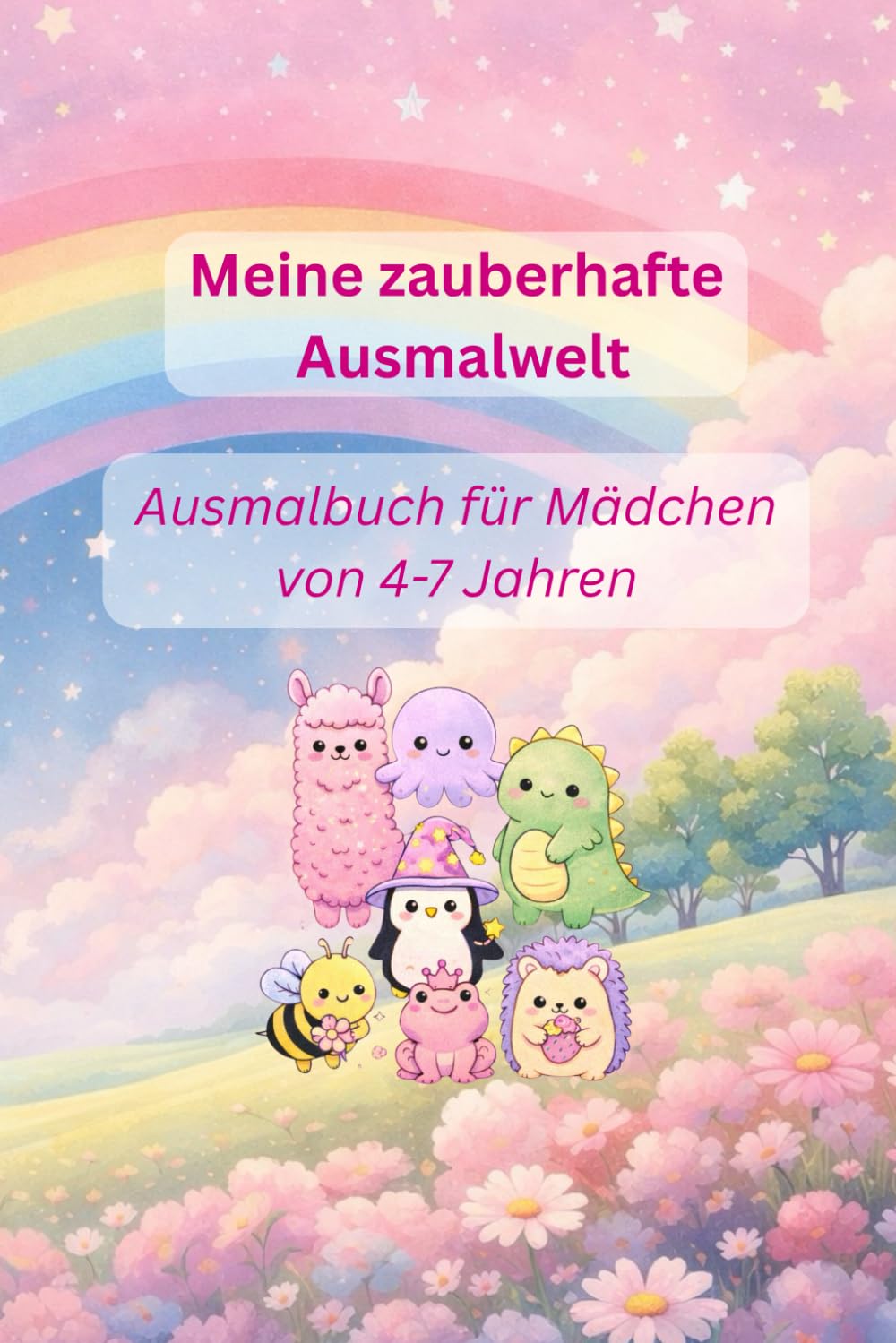 Meine zauberhafte Ausmalwelt: Ausmalbuch für Mädchen von 4-7 Jahren