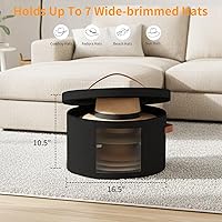 Vista 4 de Samplife Caja para Sombreros, Caja de Almacenamiento para Sombreros, Organizador de Sombreros de Ala Redonda Apilable, Bolsa Contenedora