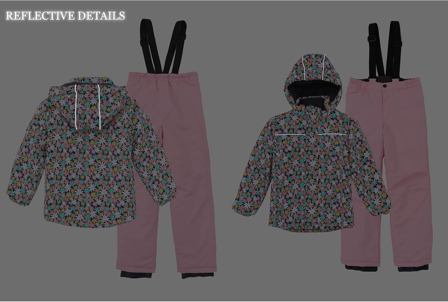 M2C Boys Girls 2-Piece Snowsuit Thicken Patterned Ski Jackets and Pants: Clothing, Shoes & Jewelry