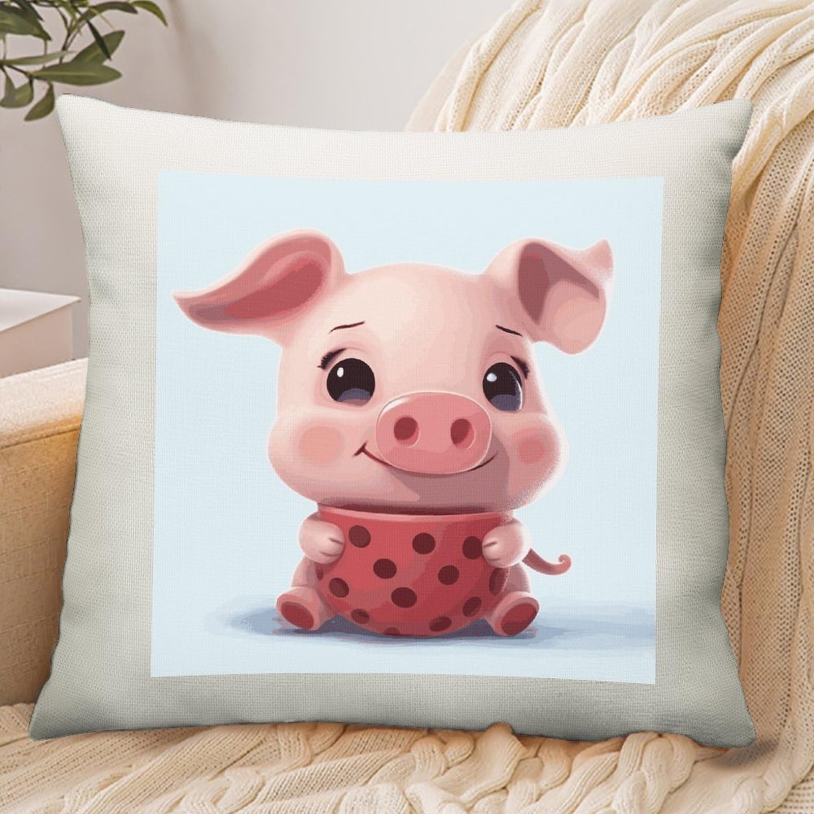 Adfgyerh Style Smiling (21) Pillow Cover Breathable,Pillowcases Boho Decorative Envelope Closure,Throw Pillow Covers For Beach,Patio,Balcony,Couch Living Room 18 * 18In