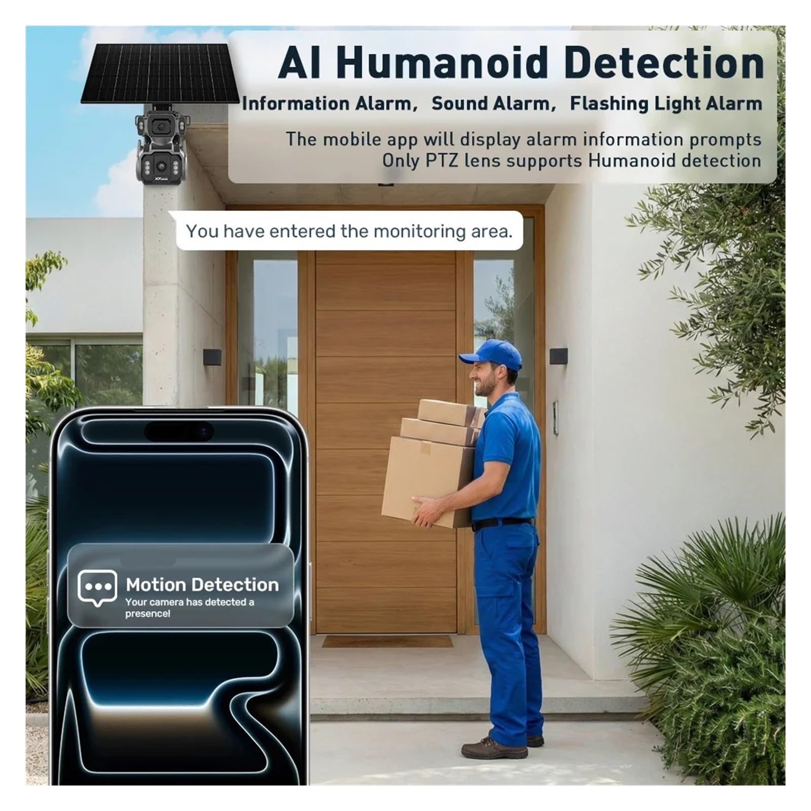 Caméra Solaire 4G Extérieure De Vidéosurveillance Domestique CCTV