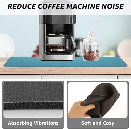 Miniatura 6 de WOPPLXY 3 alfombrillas para cafetera para encimeras, tapete absorbente de 12 x 16 pulgadas, tapete de estación de café, tapetes de café para debajo