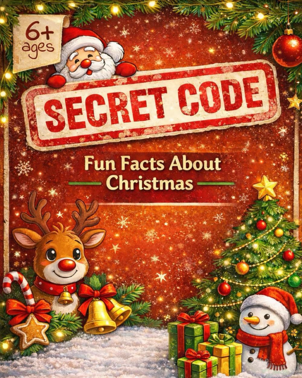 Secret Code Fun Facts about Christmas: Crack the code activity book for children ages 6 + | 25 secret message | Code Breaking Games |