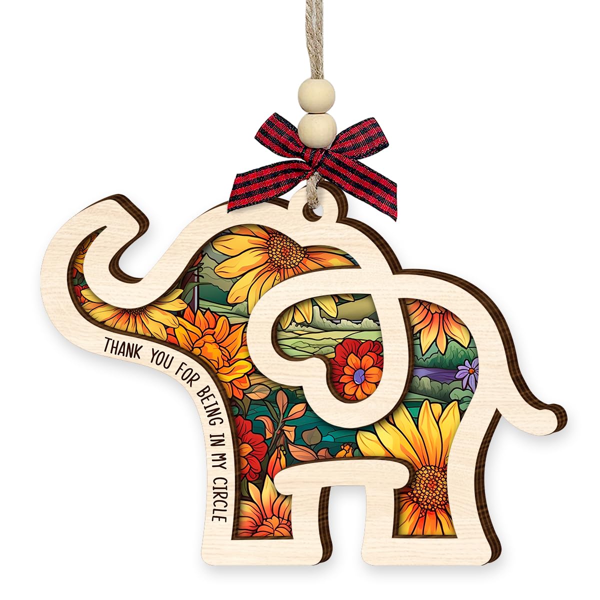 Éléphant en bois L Décoration artisanale pour salon