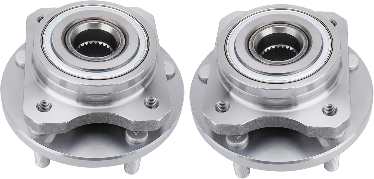 513123 2pcs Front Wheel Bearing and Hub Assembly Fit for Chrysler Grand Voyager,Prowler, Town & Country,for Dodge Caravan,Grand Caravan for Plymouth Grand Voyager Voyager 5 Lug Bolts