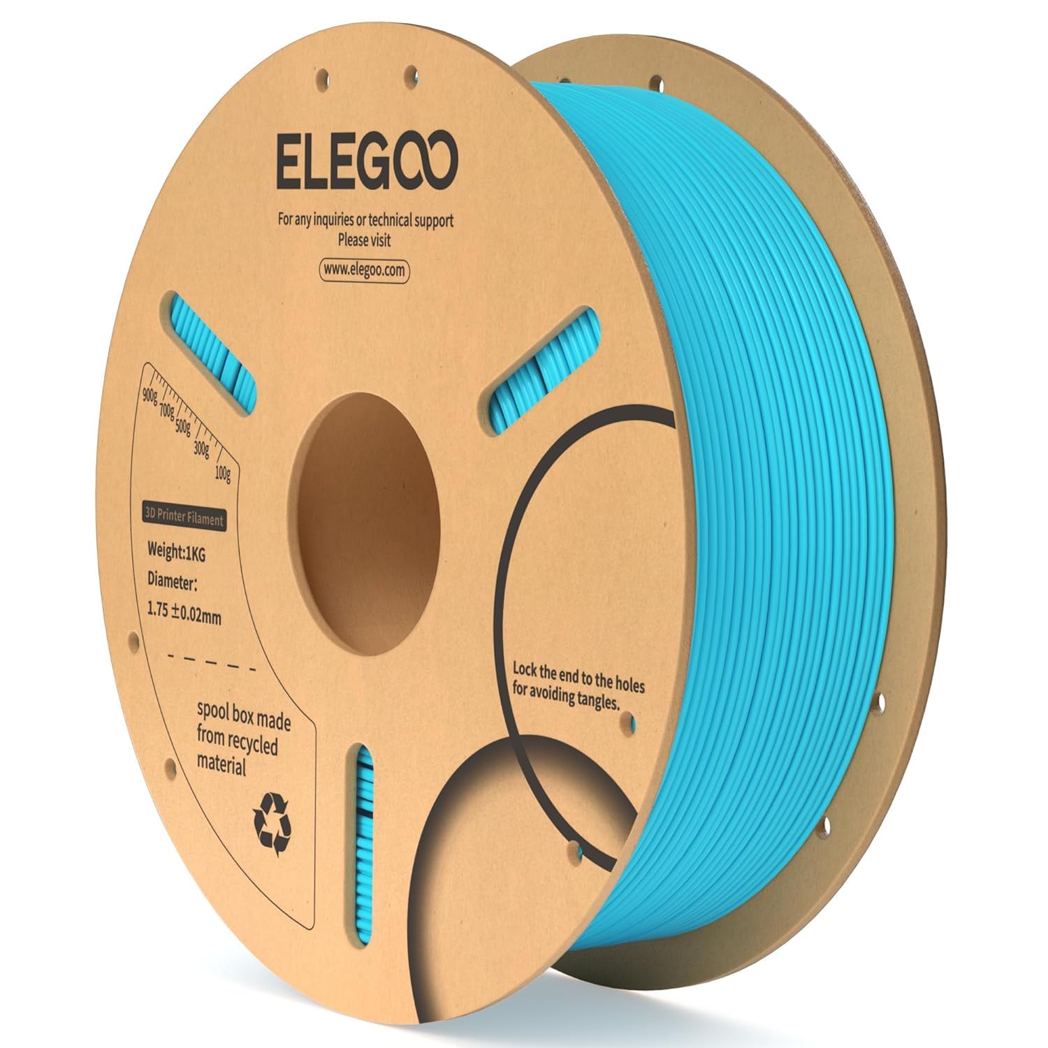ELEGOO PLA Filament 1.75mm Sky Blue 1KG, 3D Printer Filament Dimensional Accuracy +/- 0.02mm, 1kg Cardboard 3D Printing Filament Fits for Most FDM 3D Printers (Sky Blue) (B0D9M49JTH) Amazon Price History, Amazon Price Tracker