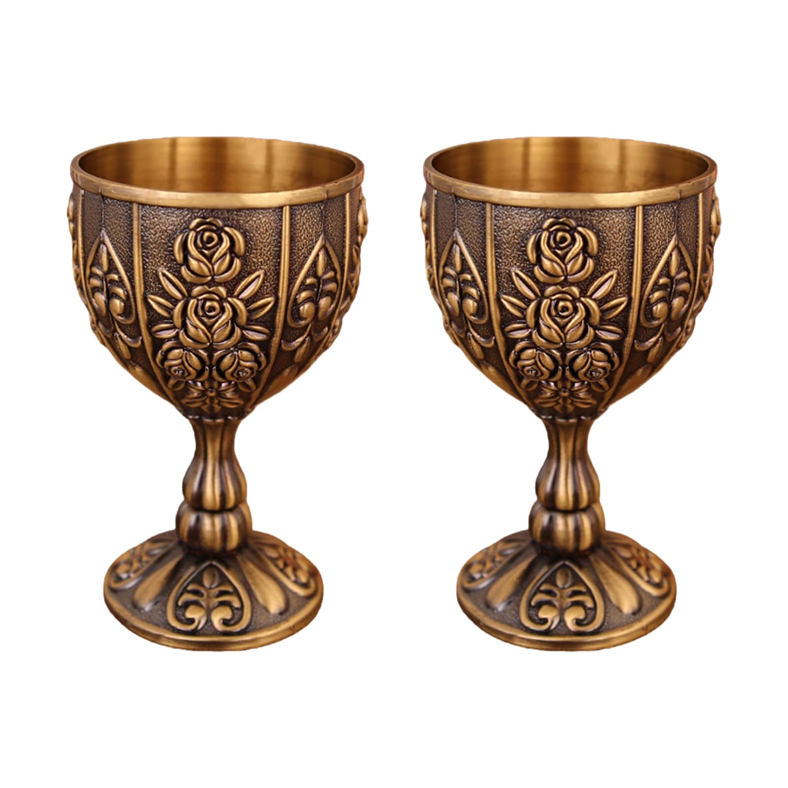 LUCKGONI Elegant European Styles Kirsite Relief Wine Glass For Cocktails Whiskeys And Liquor Perfect For Home Pubs Dining
