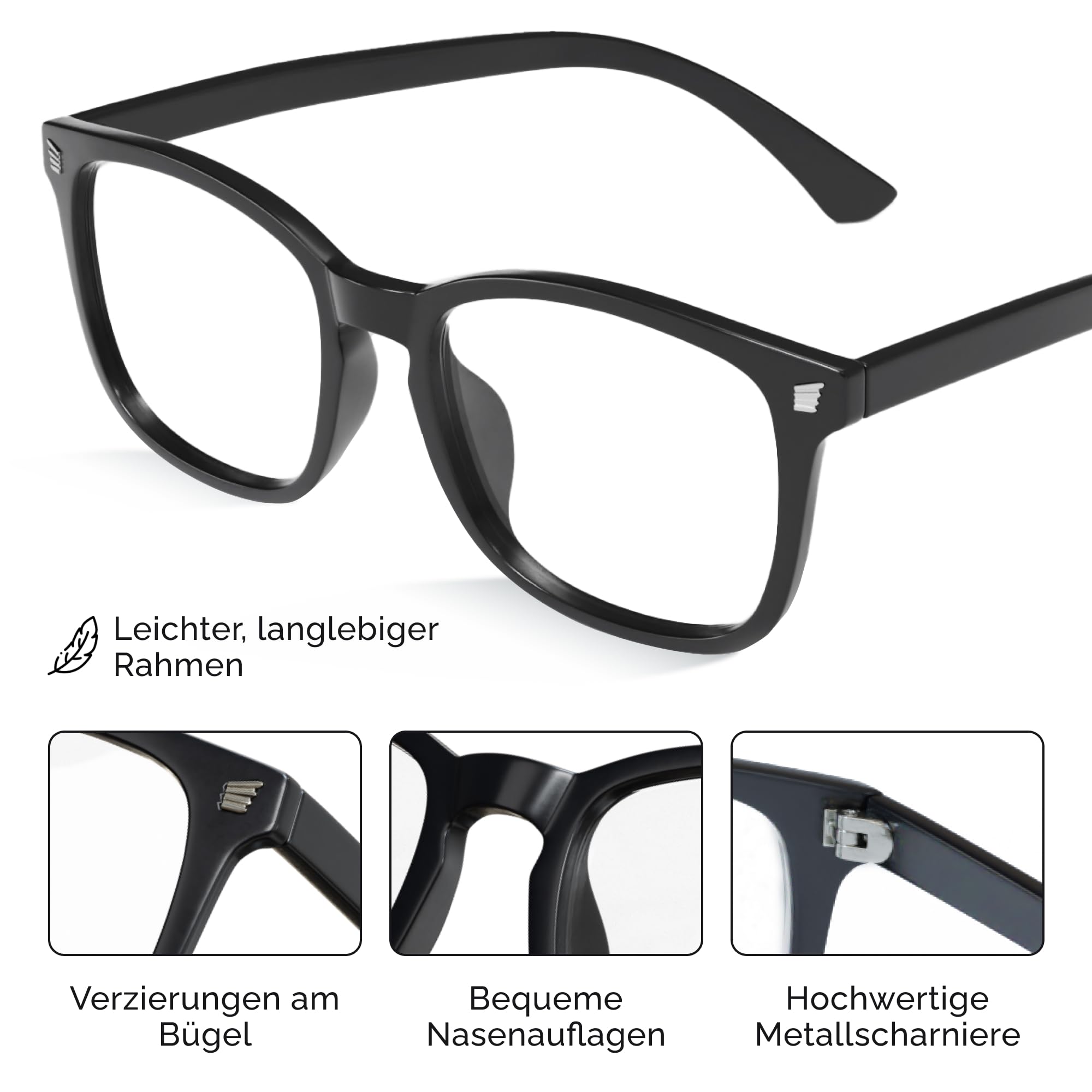 livho High Tech okulary z filtrem niebieskiego – zaawansowane okulary do komputera z blokowaniem niebieskiego światła w 99% – ochrona przed zmęczeniem oczu i promieniowaniem UV