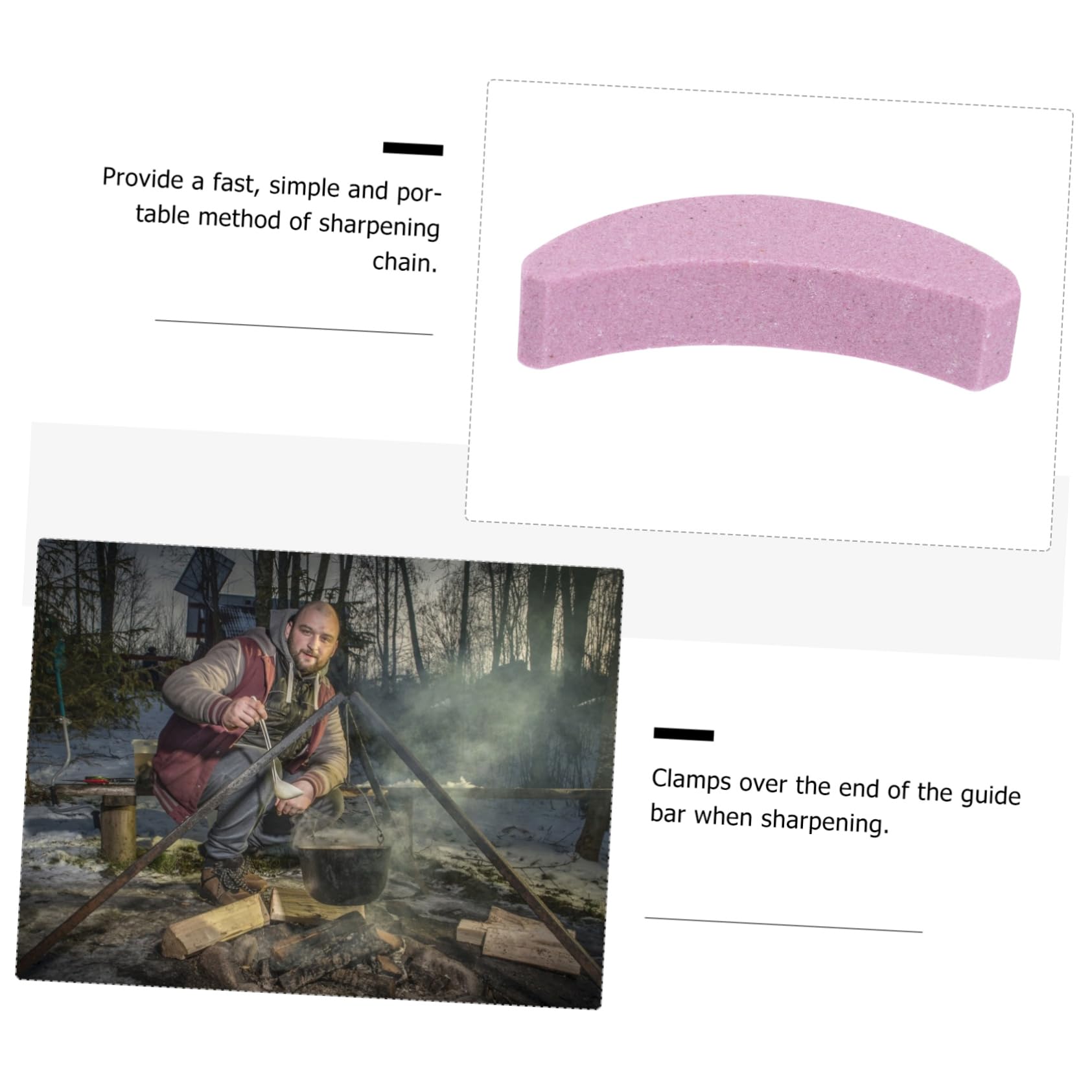 CIMAXIC 10pc Teeth Sharpening Grinding Stone Portable Chain Grinding Tool for Fast Chain Sharpening