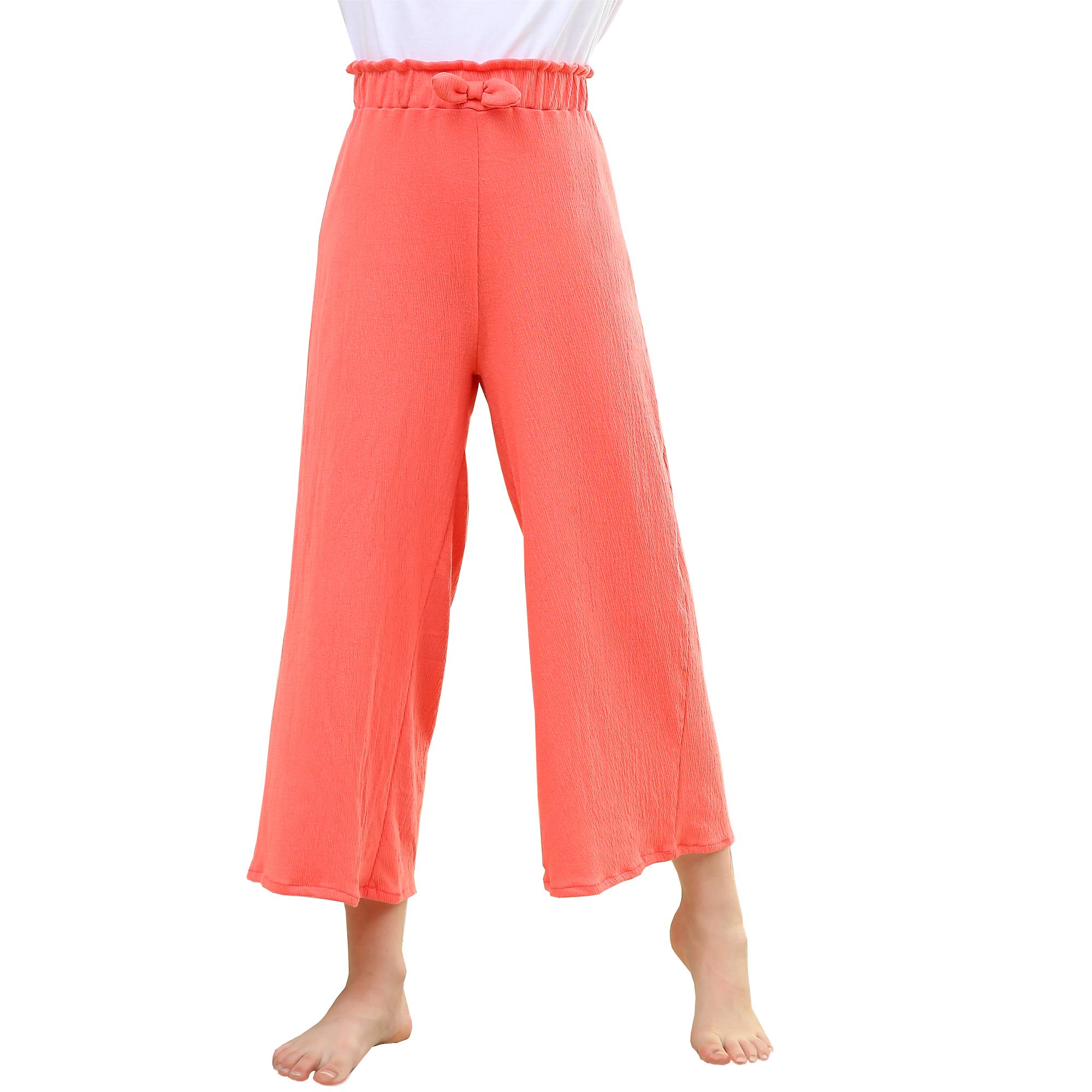 Girls Wide-Leg Palazzo Pants Coral Size 7-16