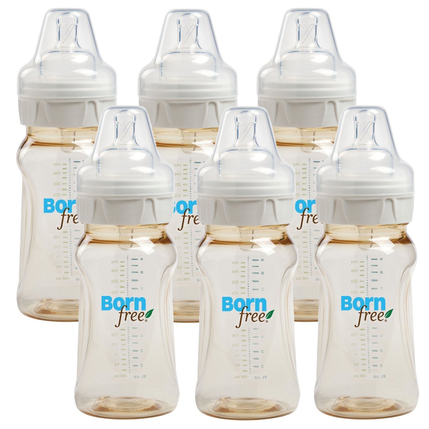 Born Free TWO 3 Packs BPA Free 9 oz Plastic Bottles