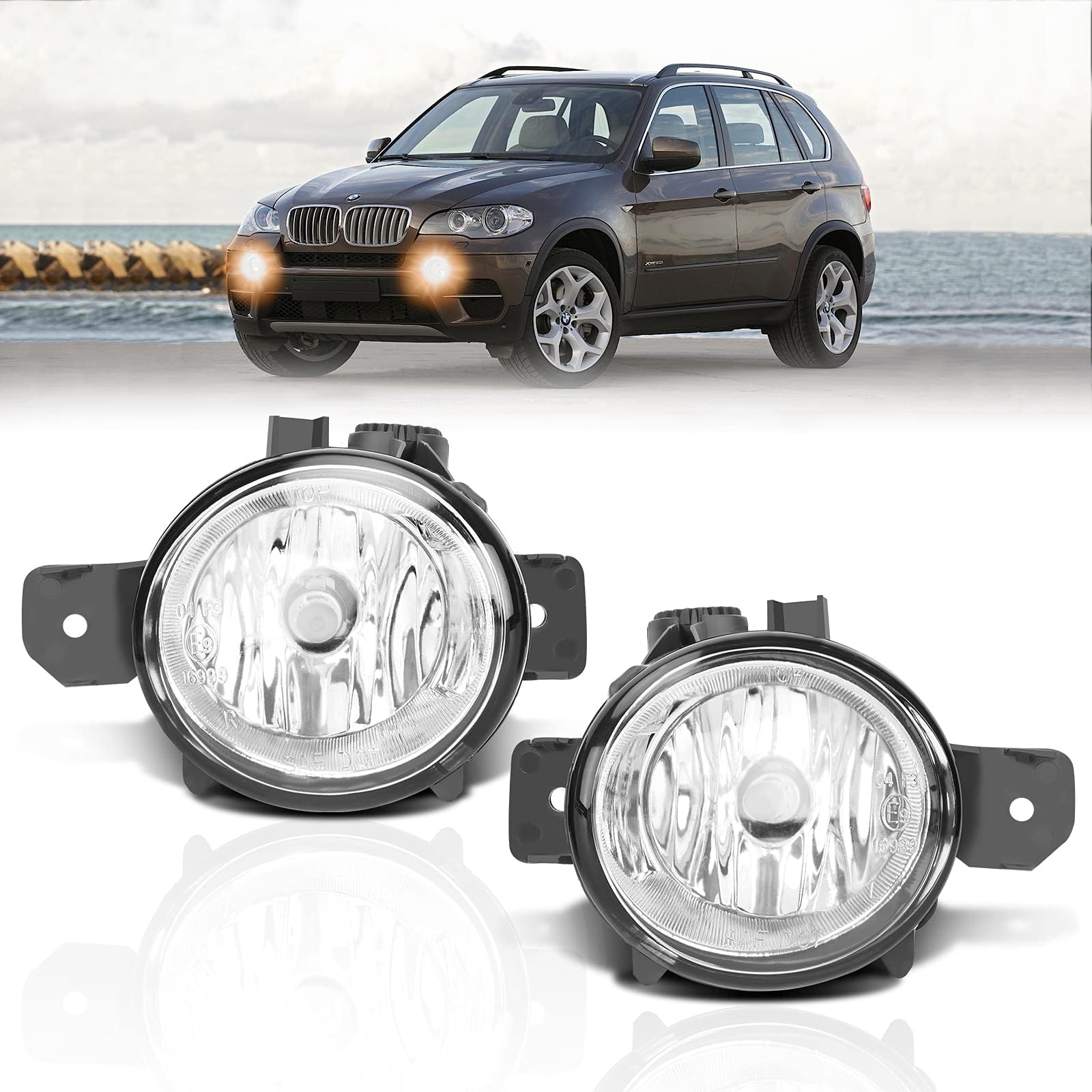 Amazon.com: ABS Front Fog Light Lamp Trim Cover 2pcs For BMW X1 F48 ...