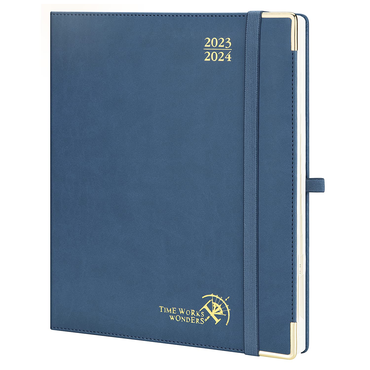 POPRUN Agenda Scolaire 2023 2024 Semainier 22 x 16,5 cm, Planificateur 17 Mois du 23 Août au 24