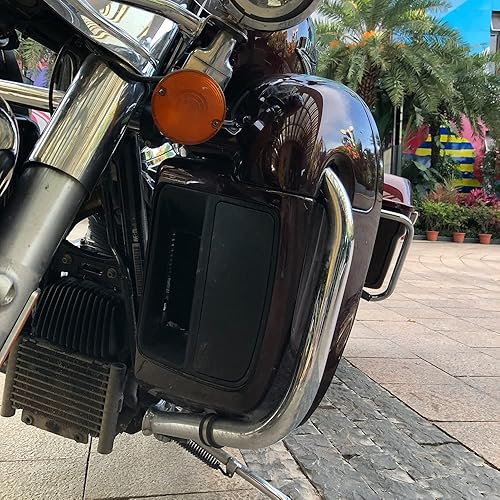 Miniatura 6 de WOWHOG Kit de carenados ventilados inferiores para Harley Davidson Touring Road Street Electra Glide 2014-2022 (azul arrecife)