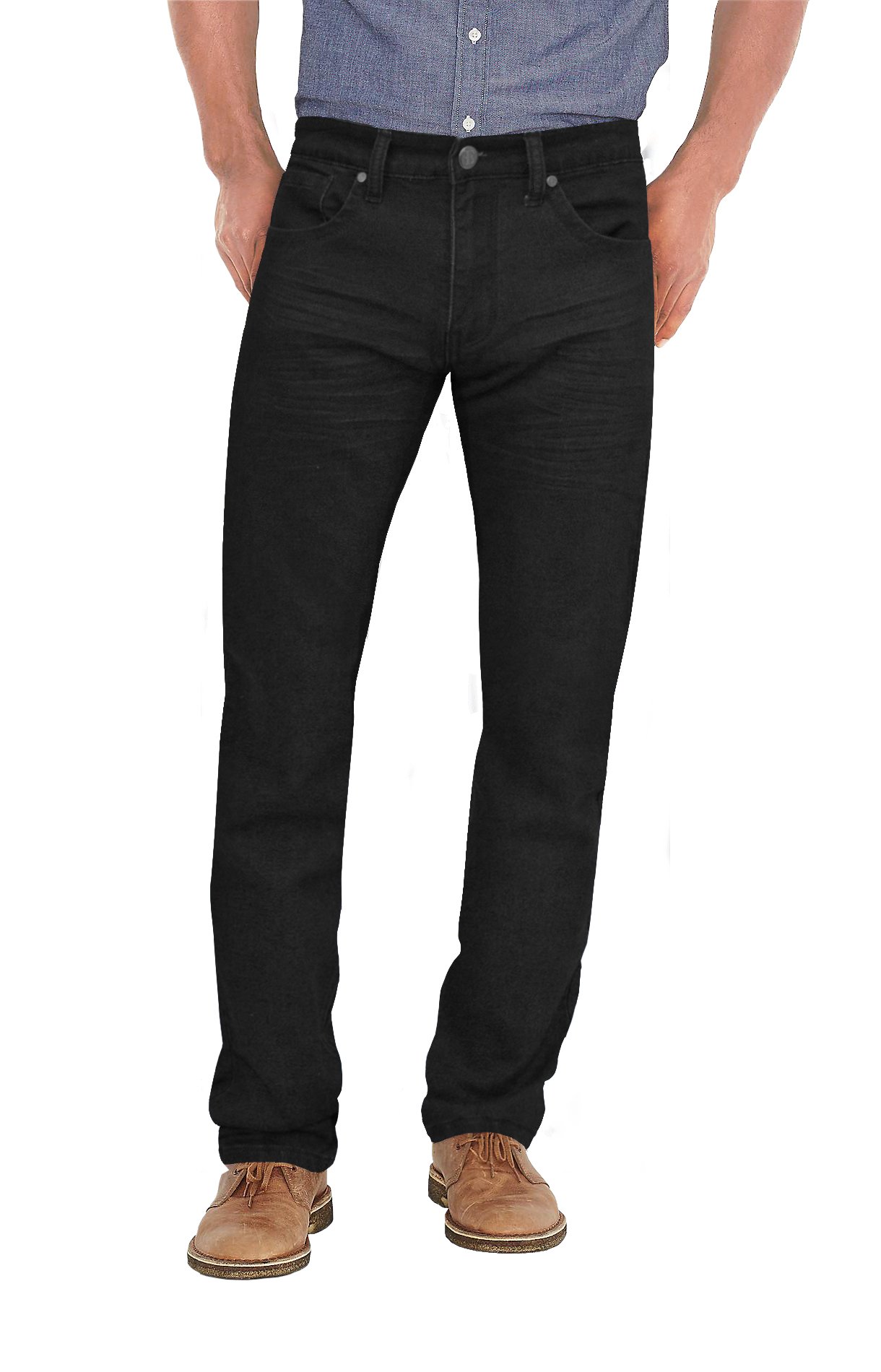 ETHANOL Men's Super Comfy Straight Stretch Jean - Knit Jersey Denim, Five Pocket, Light Blue, Size 34 - View #4