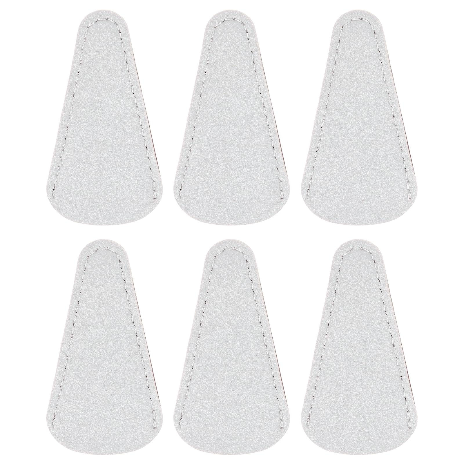 sourcing map 10Pcs Scissors Sheath, 2.9" x 1.5" Scissors Cover Protector PU Leather Portable Collect Bags for Eyebrow Trimming Beauty Tool Protection, Gray White