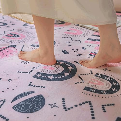 Miniatura 9 de Loartee Alfombra de juego Rainbow Kids  Alfombra de guardería de bebé de 1 pulgada de grosor, alfombra suave para gatear para niños pequeños, tapete
