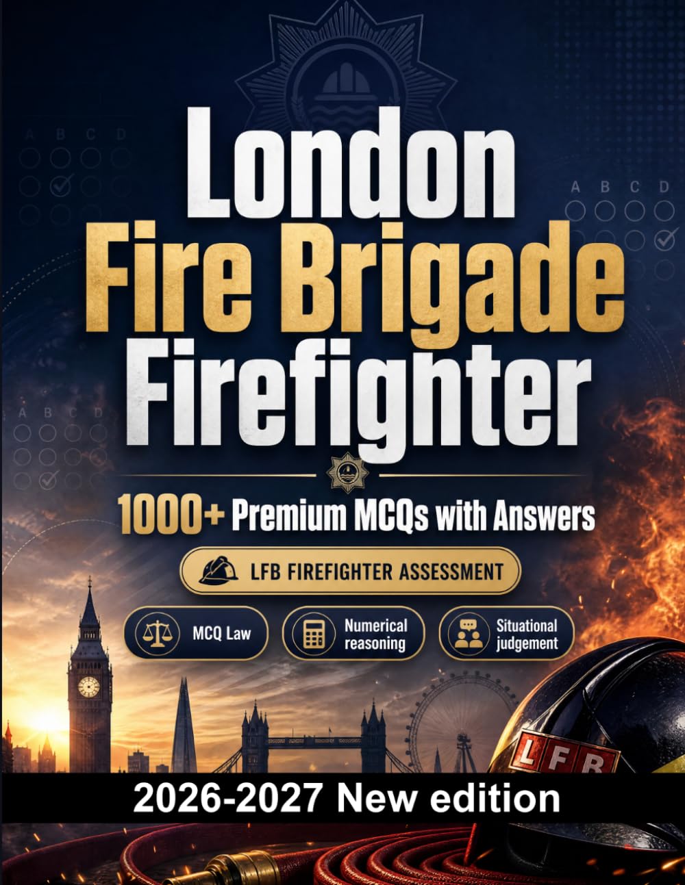 London Fire Brigade Firefighter : 1000 MCQ with Answers: Exam prep: MCQ Law, Public safety, Safeguarding, Administration, Ethics and mock papers to pass