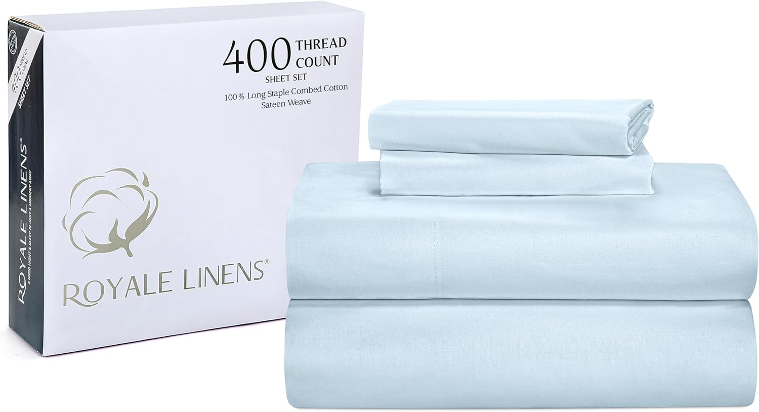 ROYALE LINENS 400 Thread Count 100 American Grown Cotton 4