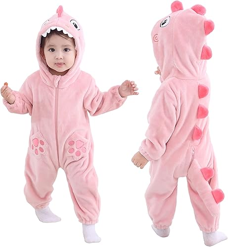 Miniatura 30 de TONWHAR Baby Boy's Girl's Animal Bodysuit Infant And Toddler's Romper Jumpsuit Halloween Costume Partywear Mono marrón