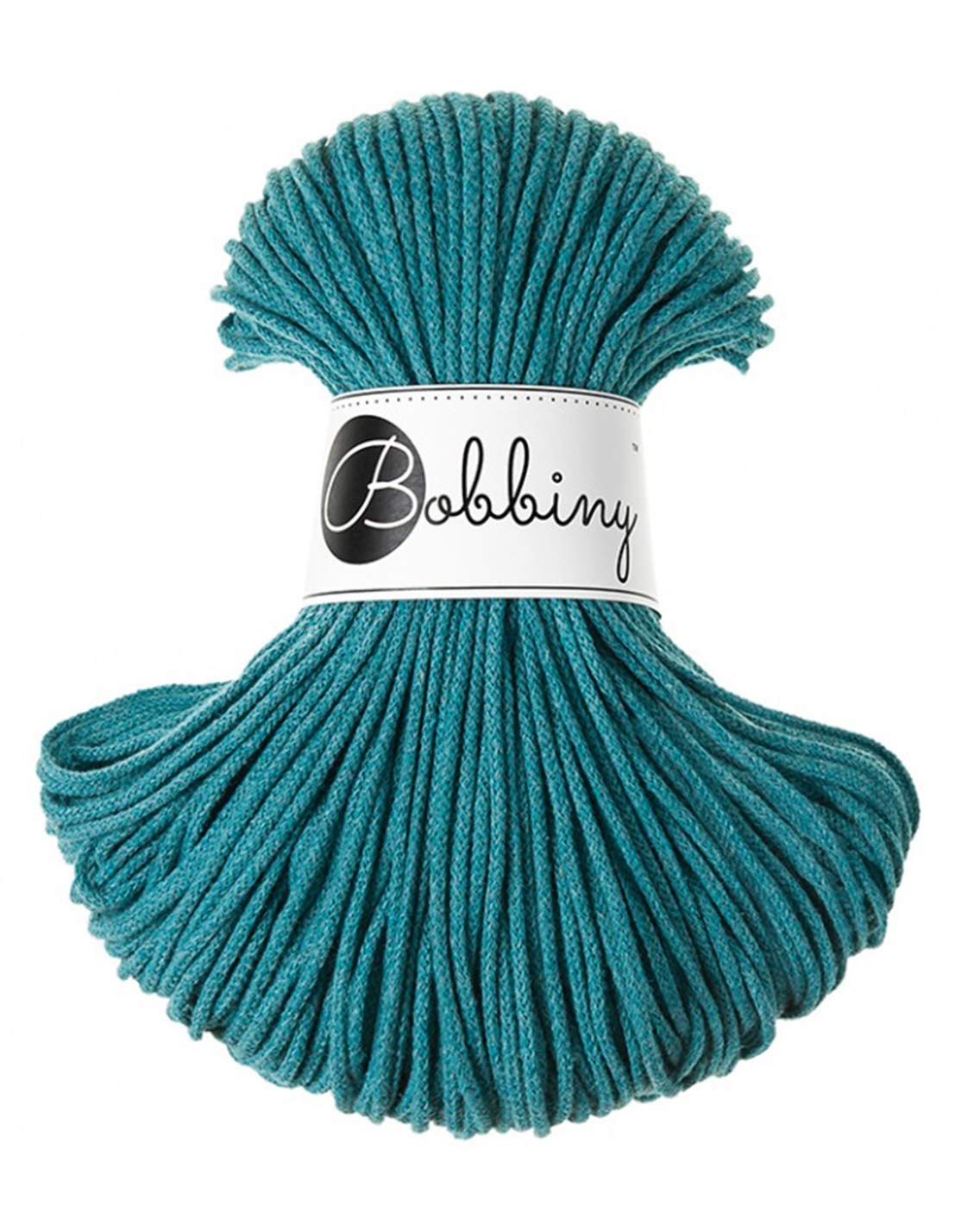 Bobbiny Junior 3mm Braided Macrame Cord (Teal) 100m — image 1