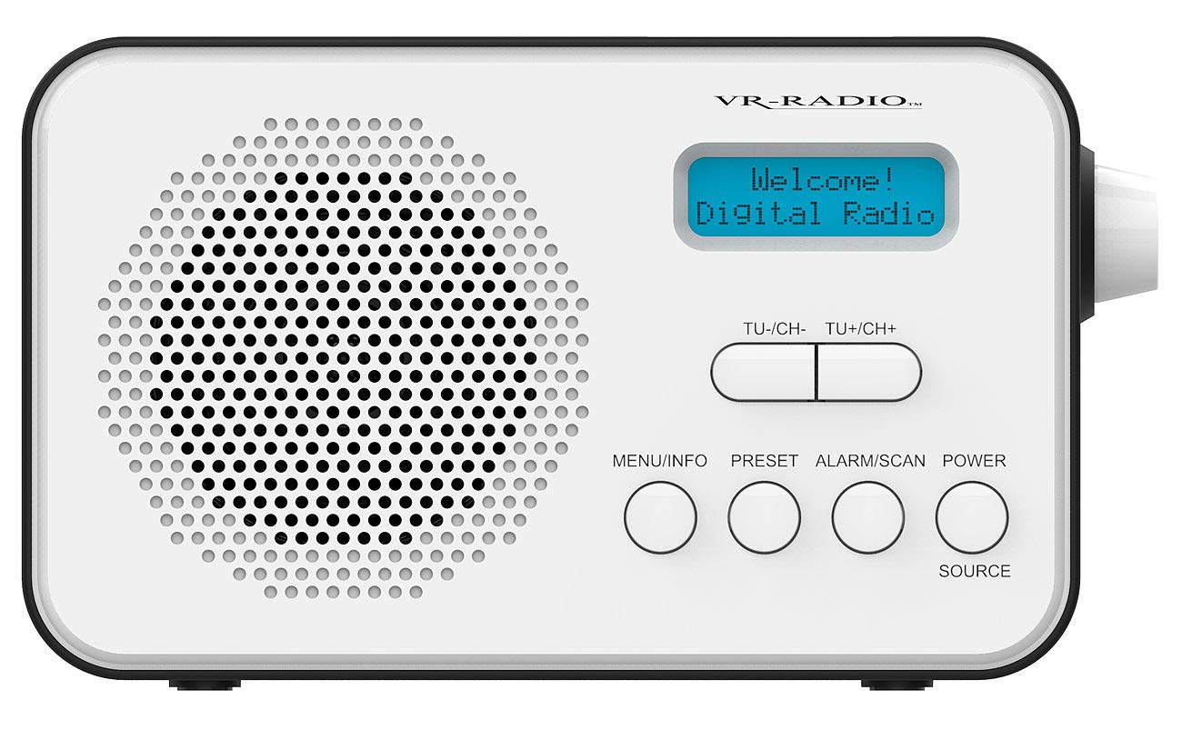 VR-Radio Kleines Radio: Mobiles Akku-Digitalradio mit DAB+ & FM, Wecker, Bluetooth 5, 8 Watt (DAB mobil, DAB+ mit und Akku, Bluetooth, Plus)