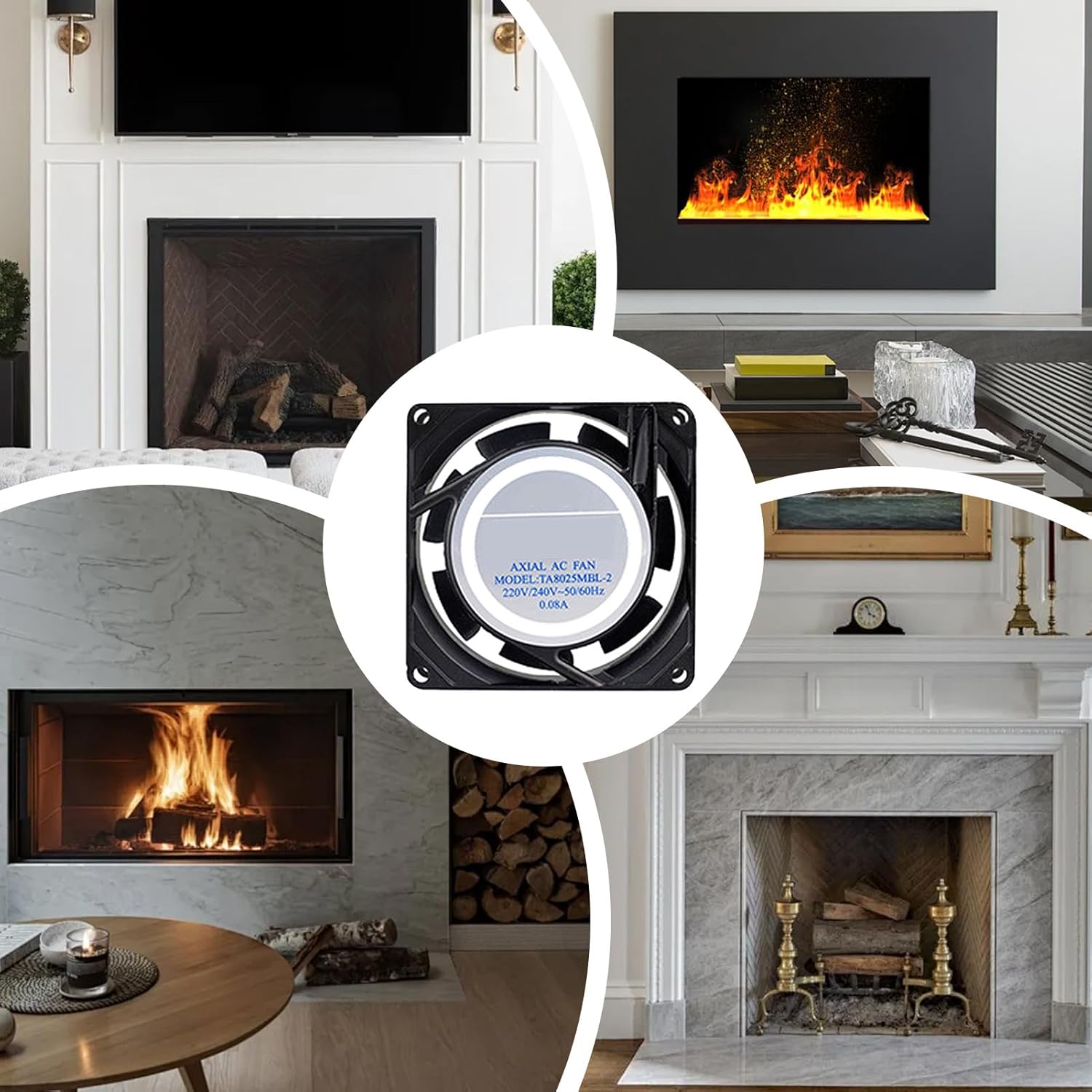 Wood Stove Fan - Portable High Efficiency Heater Blower - Heat Powered Stove Fan Fireplace Blower - for Home Garage Living Room Tent Camping Pellet Cast Iron