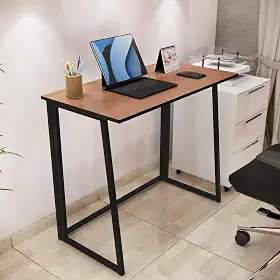 Escrivaninha Mesinha Portátil Multiuso Home Office Dobrável (Freijó)