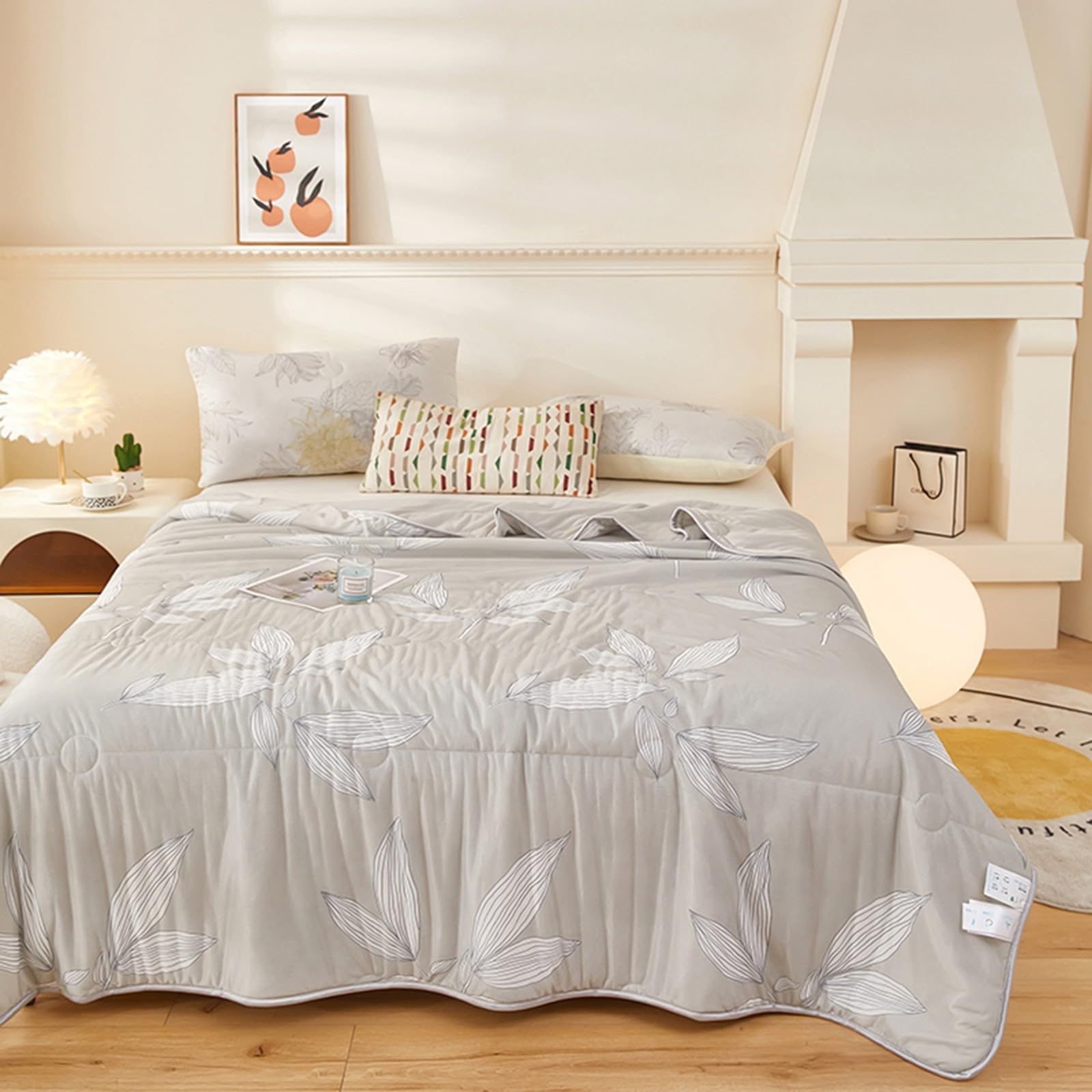 Summer Cooler Quilt - Cooler Comforter for Hot Sleepers and Night Sweats, King Double Sided Cold Effect Blanket Cooler Fiber Lightweight Ice Quilt for All Season(H,200 * 230cm/79 * 91")