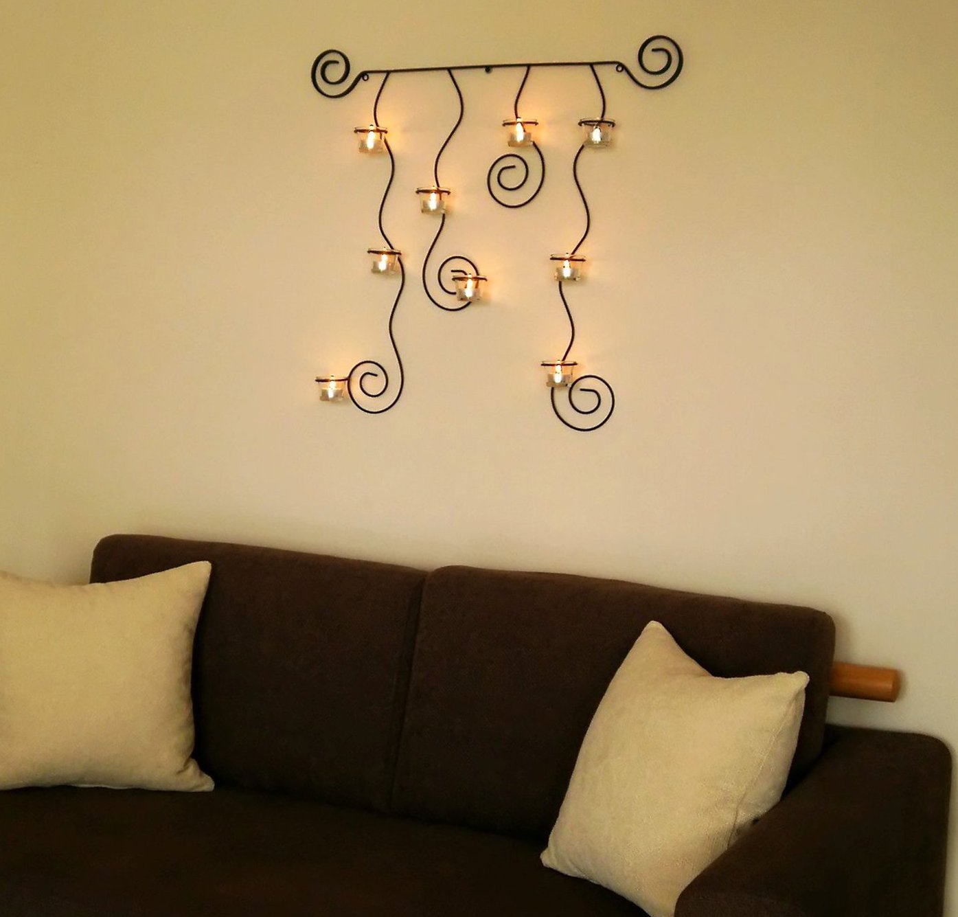 DanDiBo Wandteelichthalter LYSA Wandkerzenhalter Metall 74 cm Teelichthalter Kerzenhalter