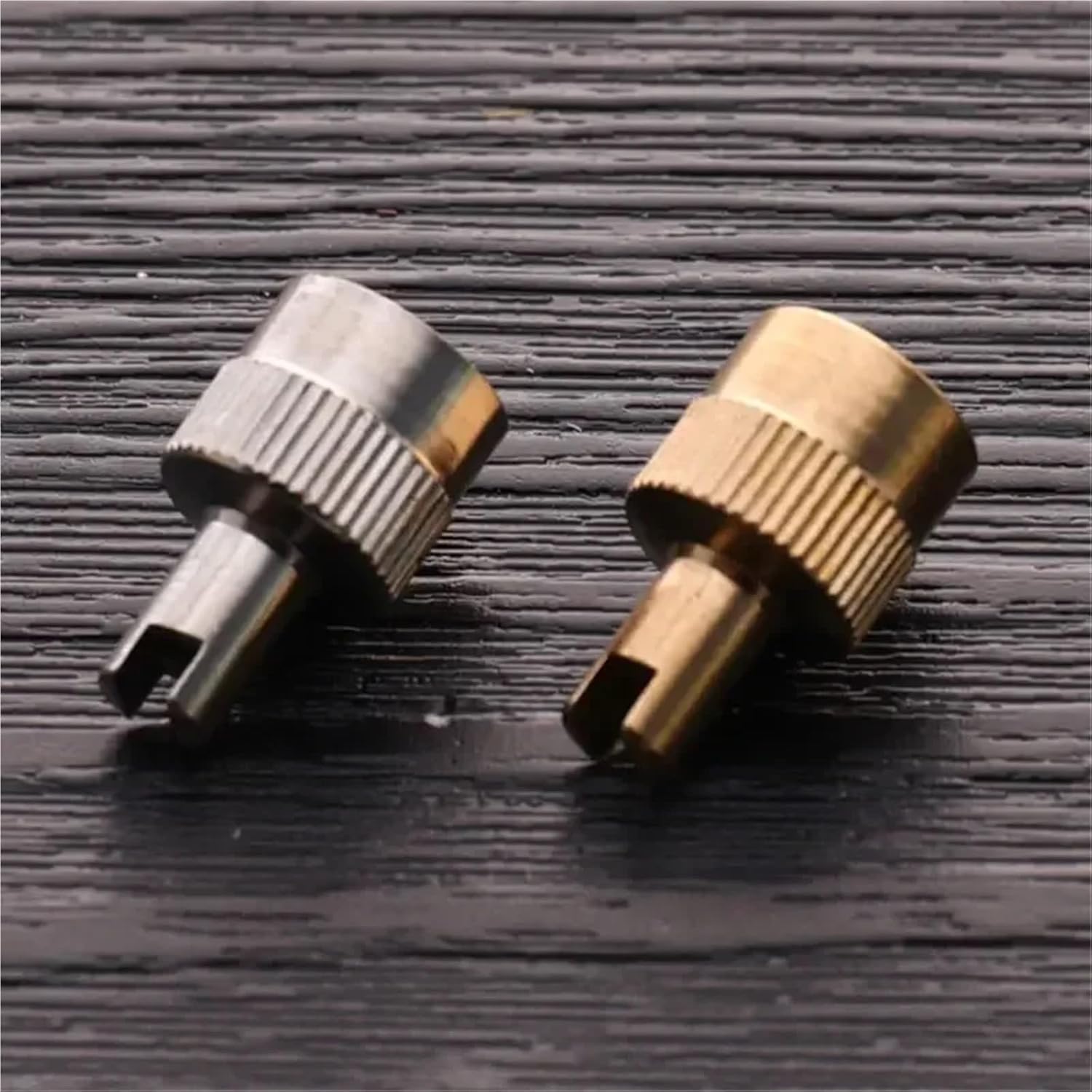 Tire Valve Stem Cap Full Copper Slotted Head Cover with Core Removal Tool Wheel Covers for Auto Motorcycle(Gold,300pcs)