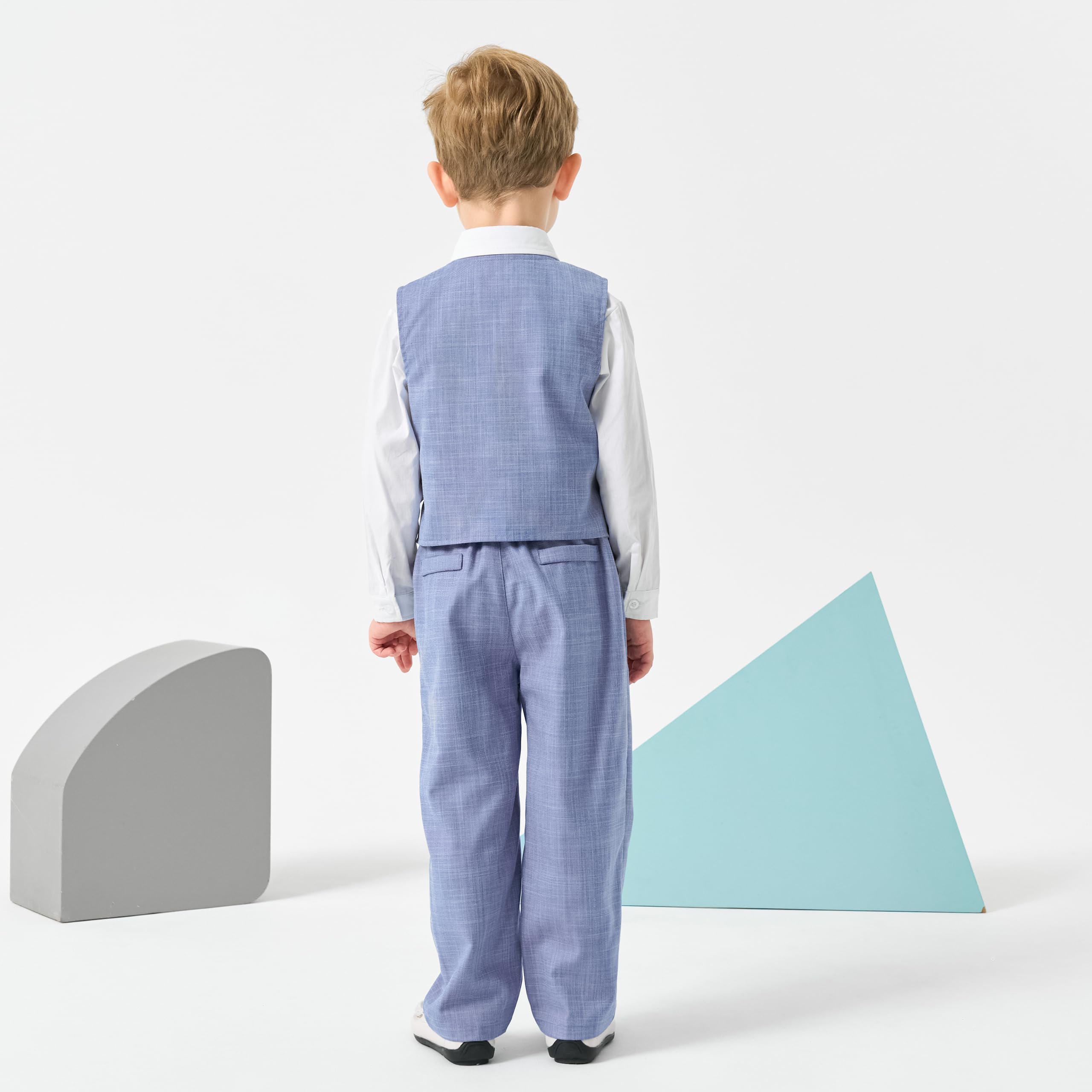 Volunboy Baby Jungen Anzug, Kinder Anzugweste Festliche Hochzeit Kleidung Bekleidung Set 4tlg