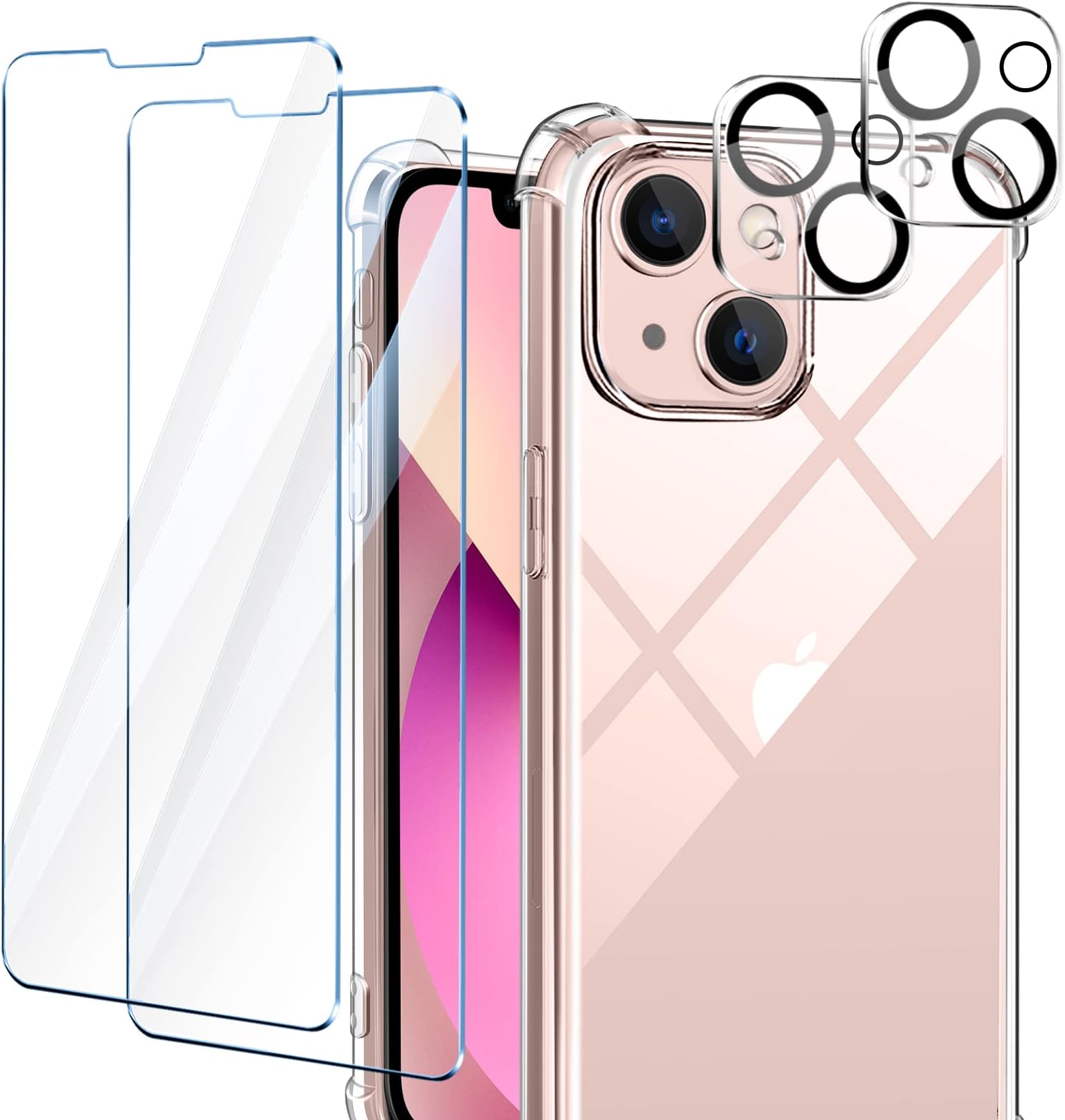 AROYI Clear Case Compatible with iPhone 13 Case, Transparent Soft TPU Silicone Shock-Absorption Cover (Clear)
