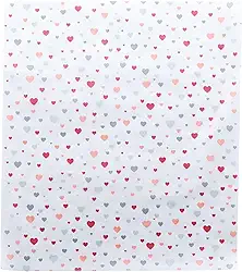 LYOR - Conjunto de 50 Unidades de Papel Manteiga Estampado Heart 24,5cm x 21cm