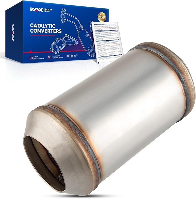 Catalisador de alto fluxo KAX em aço inoxidável, entrada e saída universais de 4" – 1 unidade