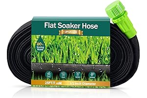 Soaker Hose Excels for Garden Beds, Saves 80% Water, Drip Irrigation Hose...