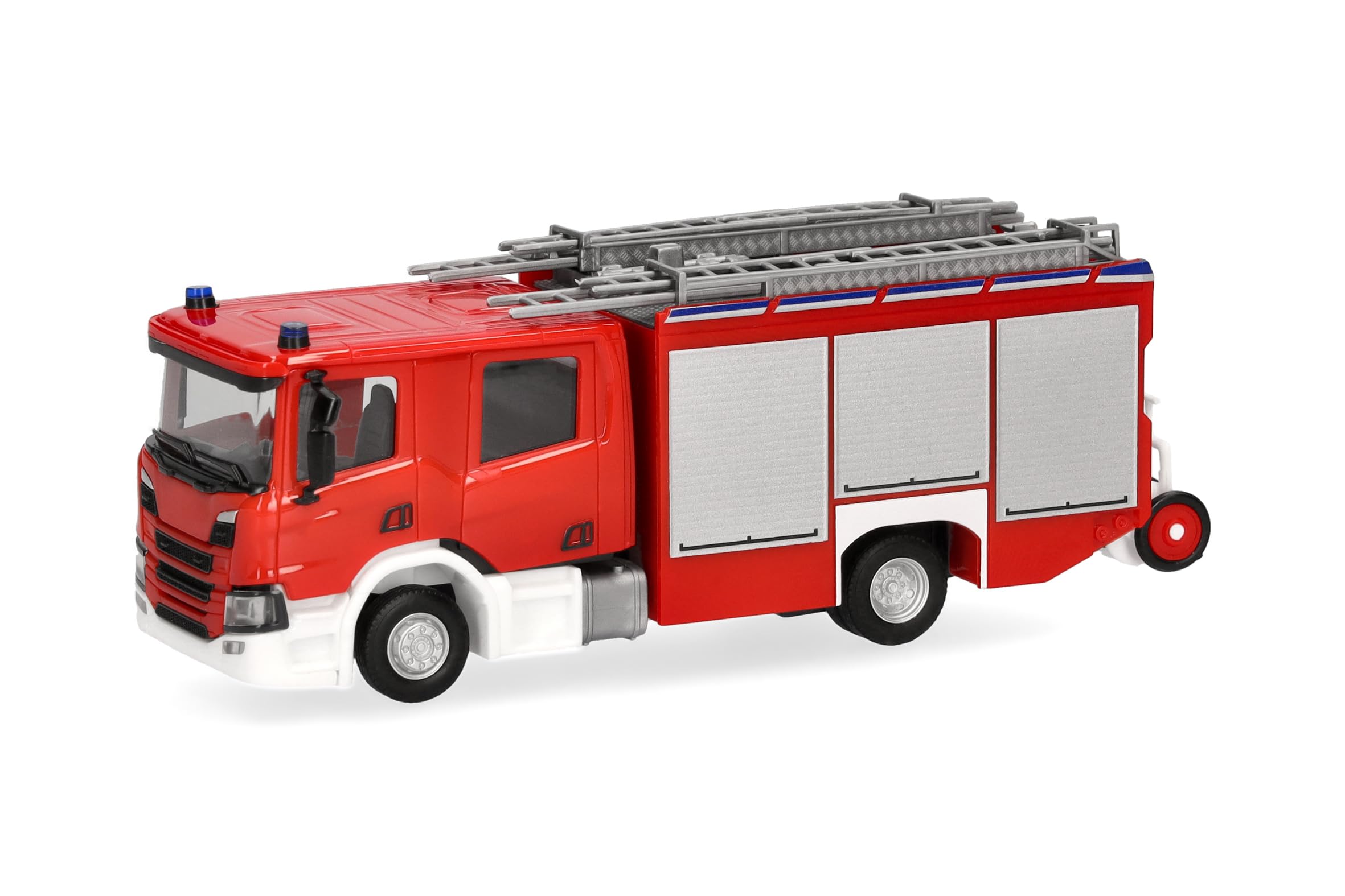 Herpa truck model Scania CP28 Crewcab fire rescue vehicle, on a scale of 1:87, plastic miniature, made in Germany, model building, collectors edition