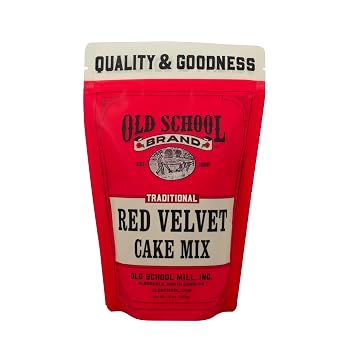 Old School BrandTM Red Velvet Cake Mix, 16 Ounces | Frost with Cream Cheese or Buttercream