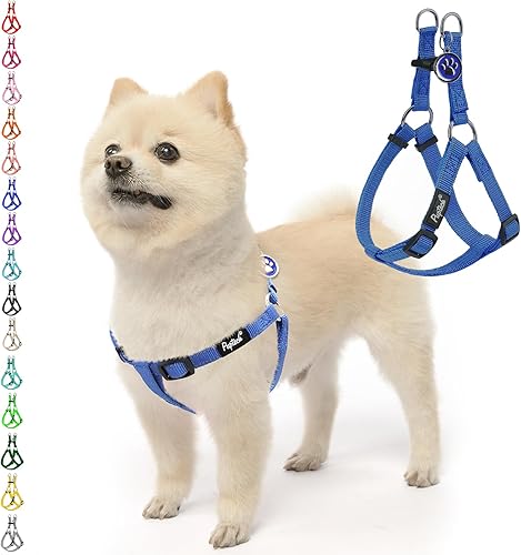 Miniatura 75 de PUPTECK Arnés para perro sin tirones, suave y ajustable, de nailon básico, chaleco para cachorros para caminar al aire libre con etiqueta