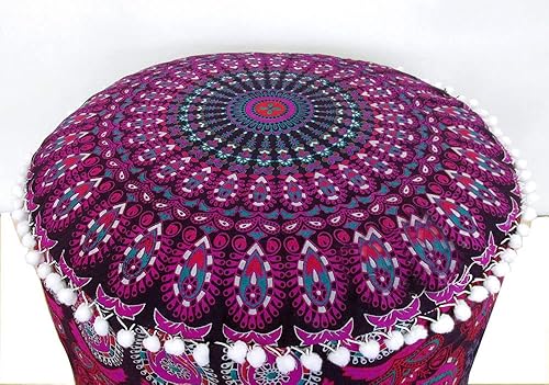 Miniatura 8 de Cojín otomano con estampado de mandala de langosta, diseño de mandala, estampado de junga, estilo bohemio, decoración de dormitorio, reposapiés,