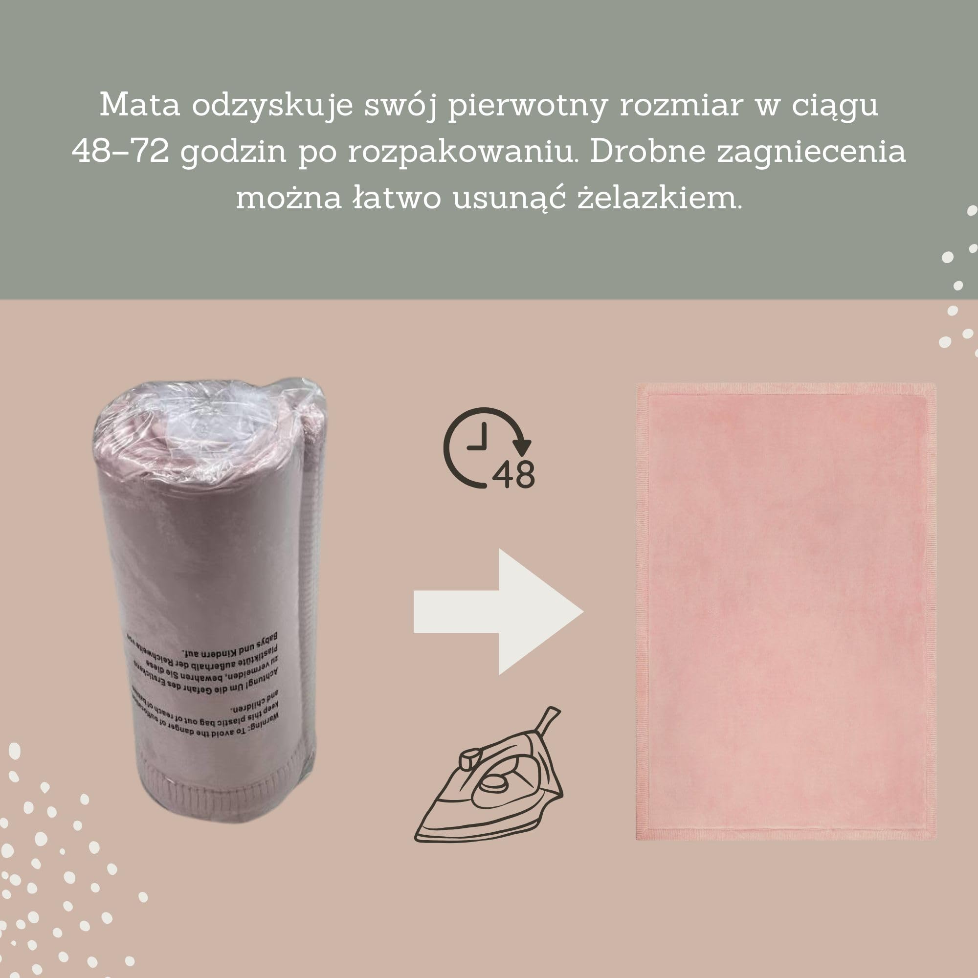 Hakuna Matte Cloud Miękka Mata do Zabawy dla Niemowląt 200x150x2,5 cm, Różowa – Dywan do pokoju dziecięcego z wysokiej jakości pianką memory – Mata do raczkowania z antypoślizgowym spodem