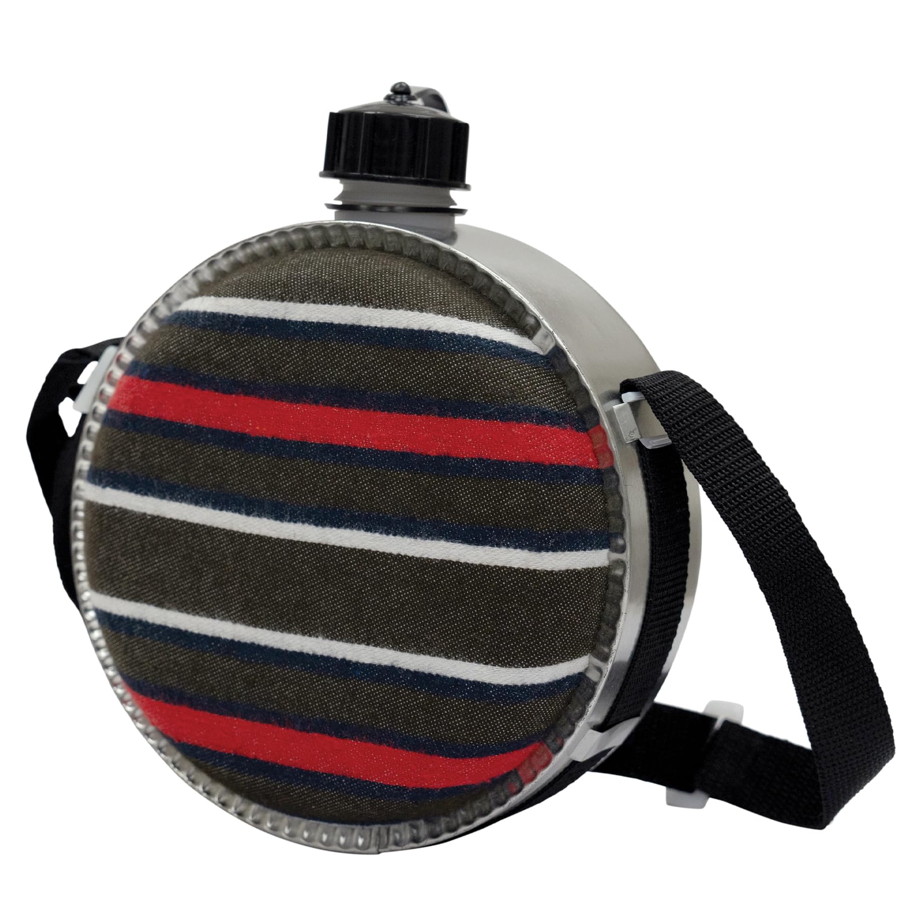 Rothco 2 Quart Striped Desert Canteen - Reusable BPA Free Water Bottle for Hiking Camping and Outdoor