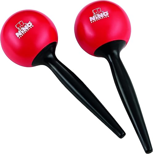 Nino Percussion NINO582Rmaracas de plástico ABS color rojo