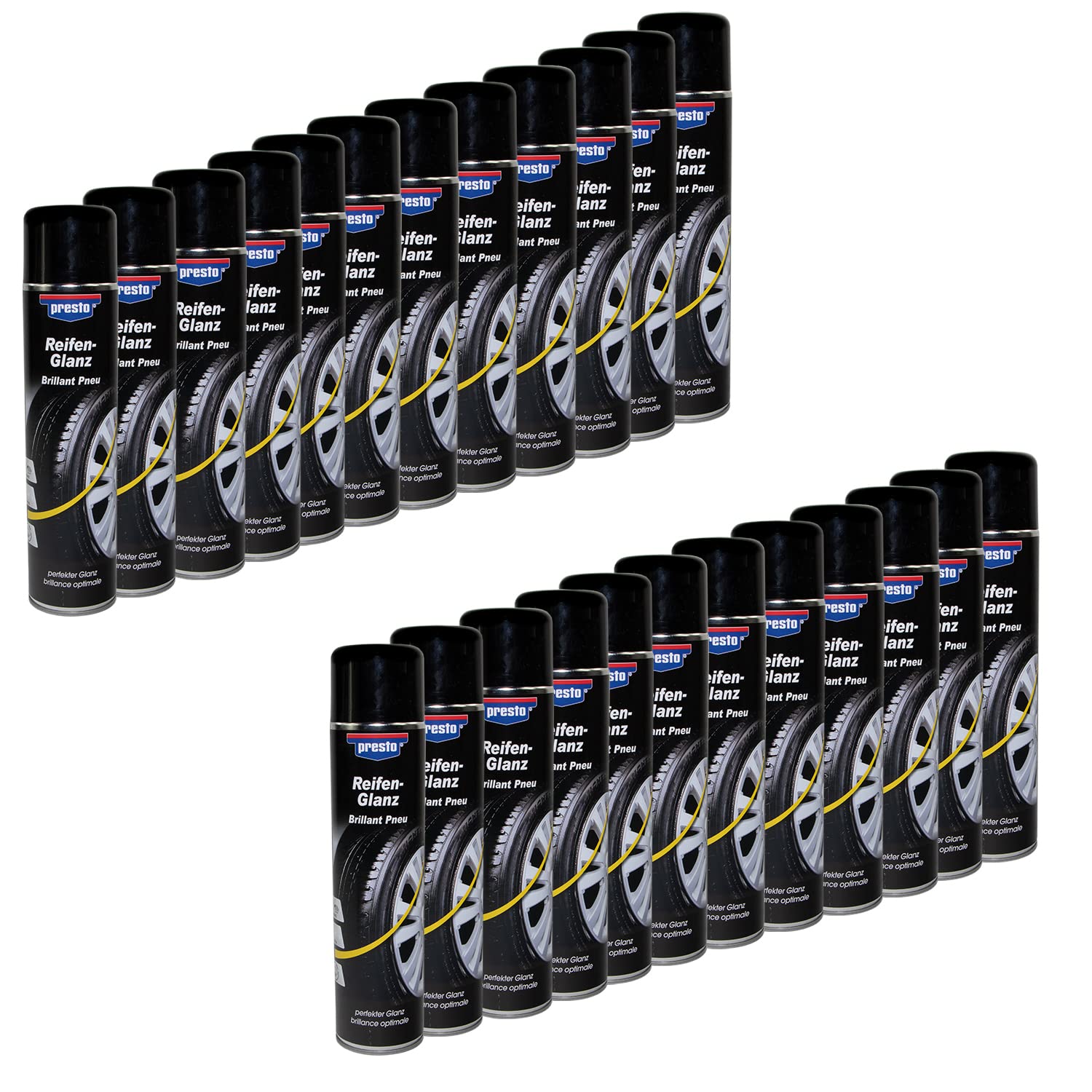 Reifenglanz Spray Reifenpflege Schutz Glanz Versiegelung Presto 383458 24 X 600 ml