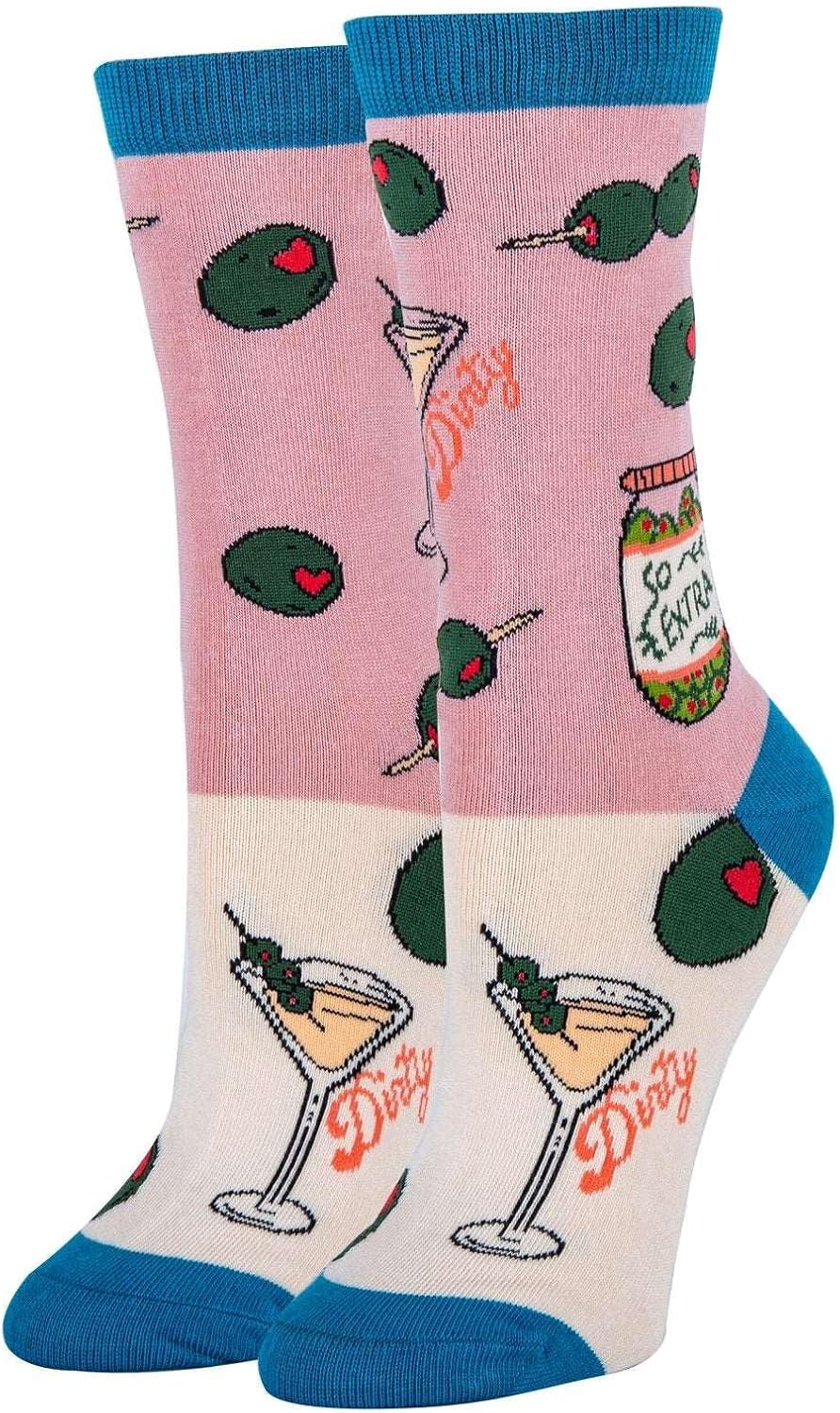 Oooh Yeah Women's Novelty Drinking Crew Socks, Funny Crazy Silly Casual Dress Cotton Socks